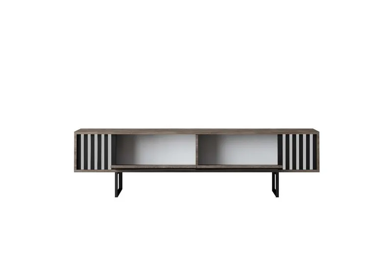 TV-taso Kromilinja Pähkinä / Musta - Pähkinä / Musta - Huonekalut - TV- & Mediakalusteet - Tv taso & Mediataso