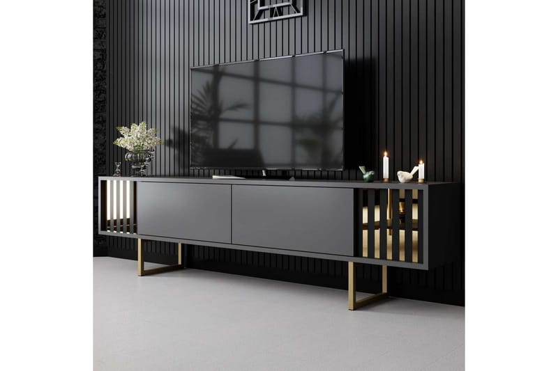 TV-taso Kultalinja Antrasiitti / Kulta - Antrasiitti / Kulta - Huonekalut - TV- & Mediakalusteet - Tv taso & Mediataso