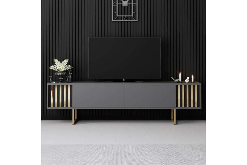 TV-taso Kultalinja Antrasiitti / Kulta - Antrasiitti / Kulta - Huonekalut - TV- & Mediakalusteet - Tv taso & Mediataso