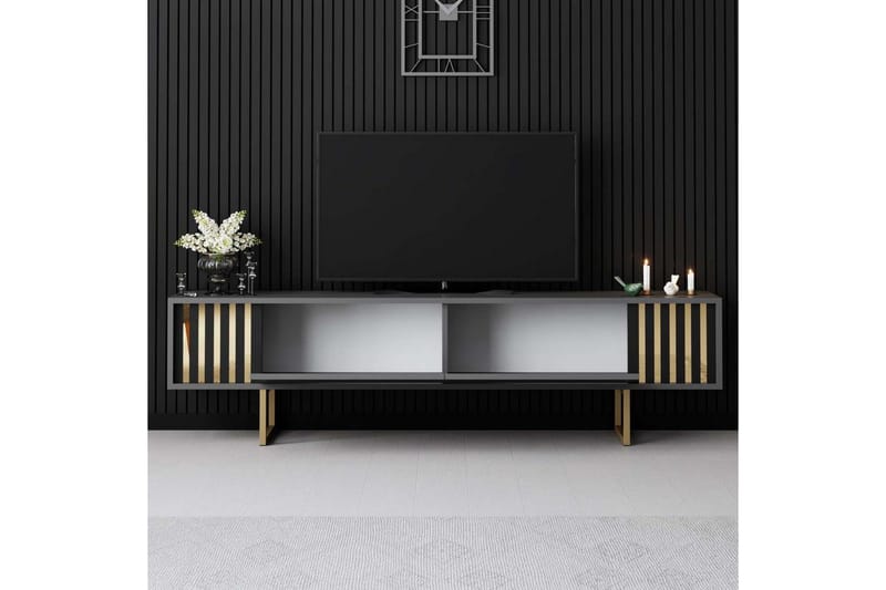 TV-taso Kultalinja Antrasiitti / Kulta - Antrasiitti / Kulta - Huonekalut - TV- & Mediakalusteet - Tv taso & Mediataso