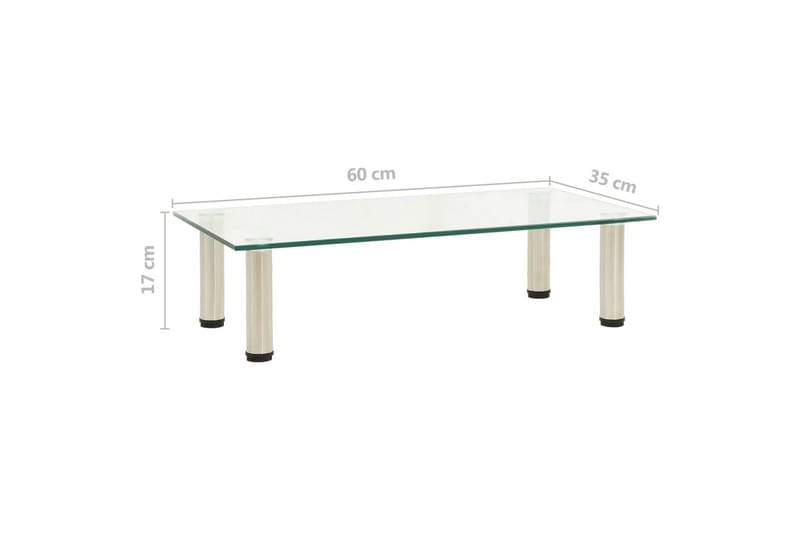 TV-taso läpinäkyvä 60x35x17 cm karkaistu lasi - Läpinäkyvä - Huonekalut - TV- & Mediakalusteet - Tv taso & Mediataso