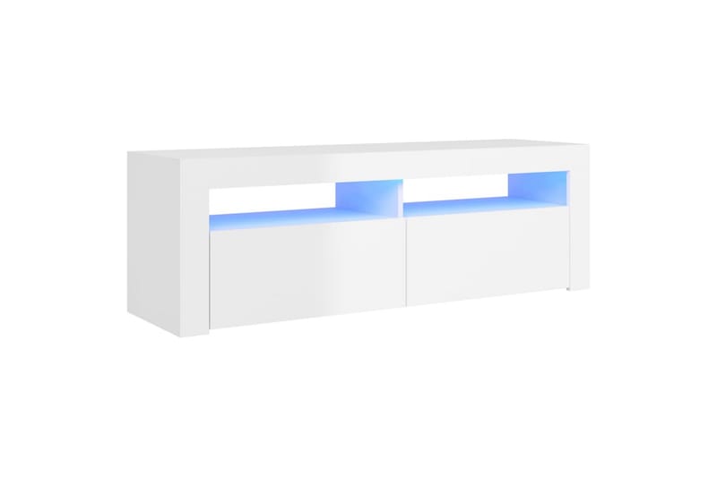TV-taso LED-valoilla 120x35x40 cm - Valkoinen Korkeakiilto - Huonekalut - TV- & Mediakalusteet - Tv taso & Mediataso