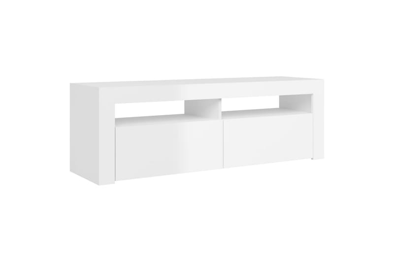 TV-taso LED-valoilla 120x35x40 cm - Valkoinen Korkeakiilto - Huonekalut - TV- & Mediakalusteet - Tv taso & Mediataso
