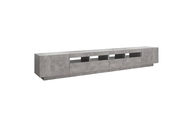 TV-taso LED-valoilla betoninharmaa 260x35x40 cm - Harmaa - Huonekalut - TV- & Mediakalusteet - Tv taso & Mediataso