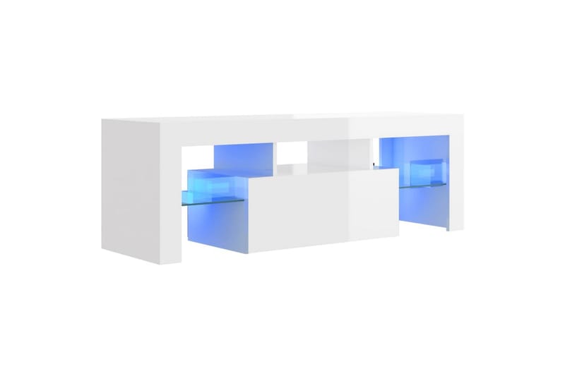 TV-taso LED-valoilla korkeakiilto valkoinen 120x35x40 cm - Huonekalut - TV- & Mediakalusteet - Tv taso & Mediataso