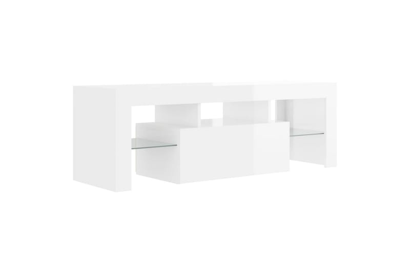 TV-taso LED-valoilla korkeakiilto valkoinen 120x35x40 cm - Huonekalut - TV- & Mediakalusteet - Tv taso & Mediataso