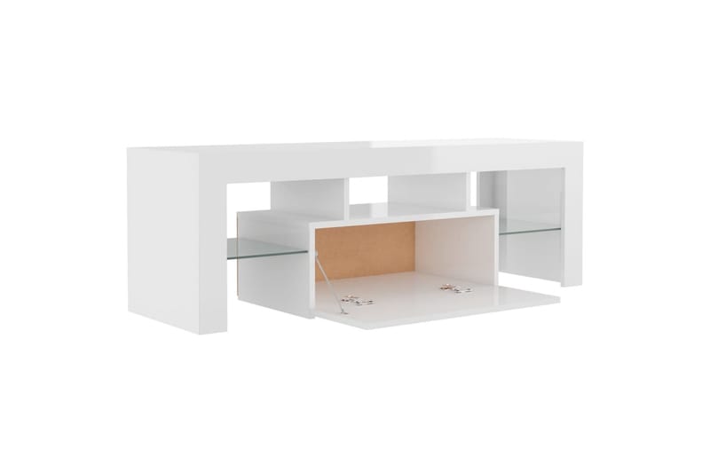 TV-taso LED-valoilla korkeakiilto valkoinen 120x35x40 cm - Huonekalut - TV- & Mediakalusteet - Tv taso & Mediataso