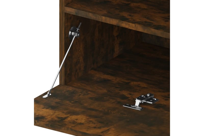 TV-taso LED-valoilla savutammi 75x35x40 cm - Ruskea - Huonekalut - TV- & Mediakalusteet - Tv taso & Mediataso