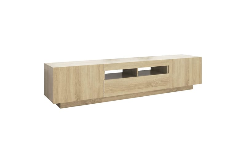 TV-taso LED-valoilla Sonoma-tammi 180x35x40 cm - Ruskea - Huonekalut - TV- & Mediakalusteet - Tv taso & Mediataso