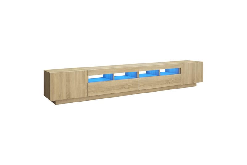TV-taso LED-valoilla Sonoma-tammi 260x35x40 cm - Ruskea - Huonekalut - TV- & Mediakalusteet - Tv taso & Mediataso