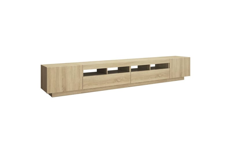 TV-taso LED-valoilla Sonoma-tammi 260x35x40 cm - Ruskea - Huonekalut - TV- & Mediakalusteet - Tv taso & Mediataso