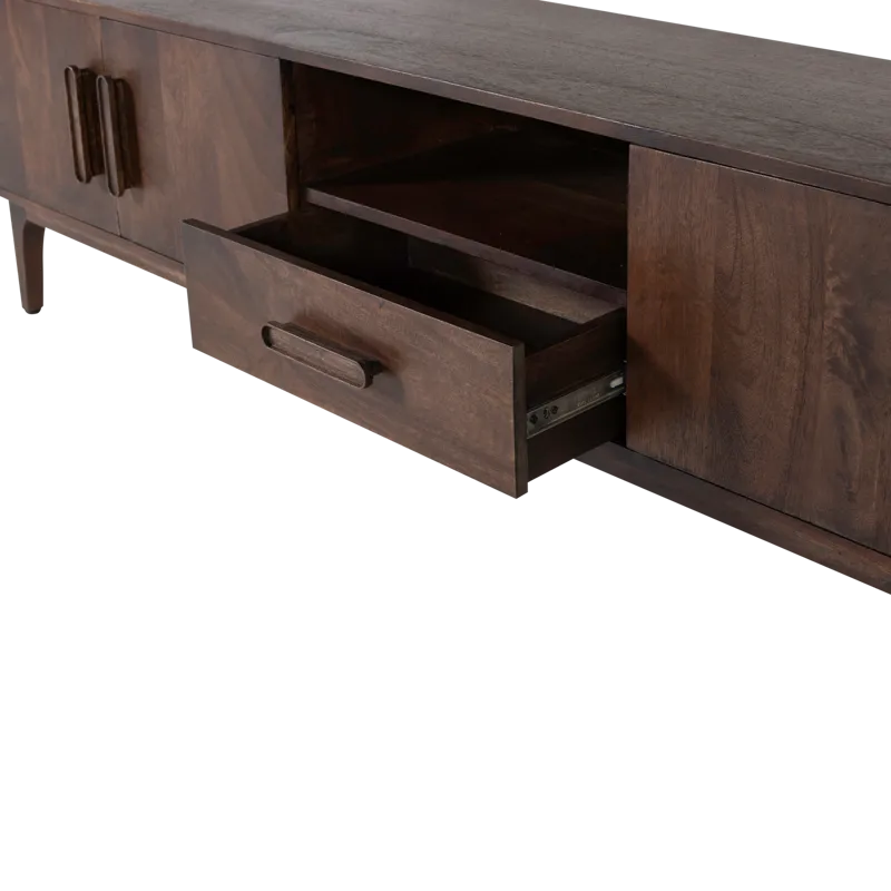 TV-taso Liya 200 cm - Tummanruskea - Huonekalut - TV- & Mediakalusteet - TV-kaappi