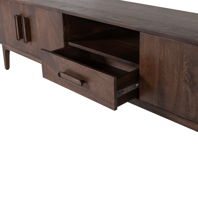 TV-taso Liya 200 cm - Tummanruskea - Huonekalut - TV- & Mediakalusteet - TV-kaappi