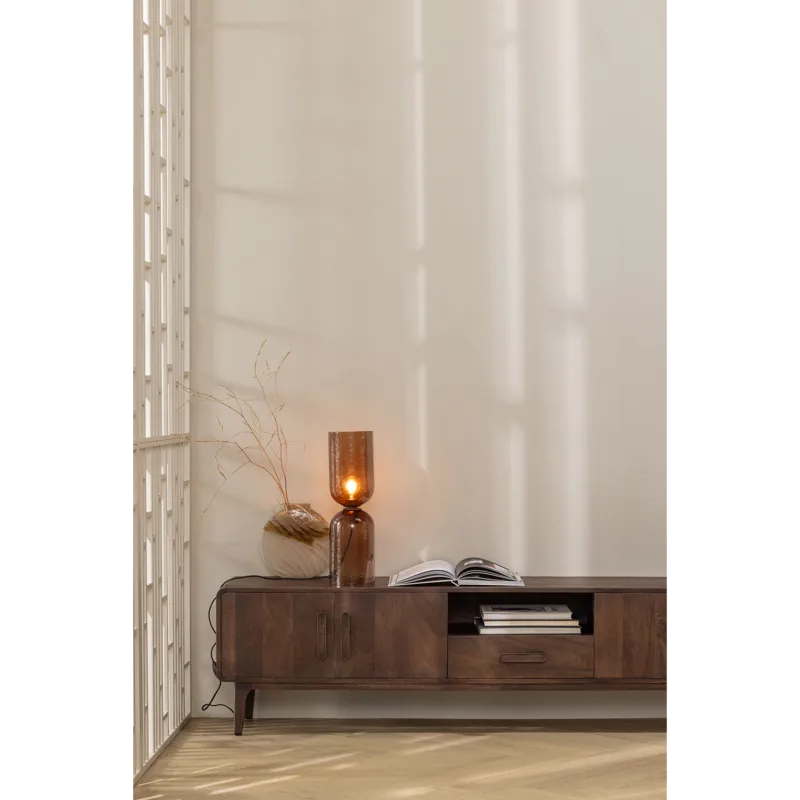 TV-taso Liya 200 cm - Tummanruskea - Huonekalut - TV- & Mediakalusteet - TV-kaappi