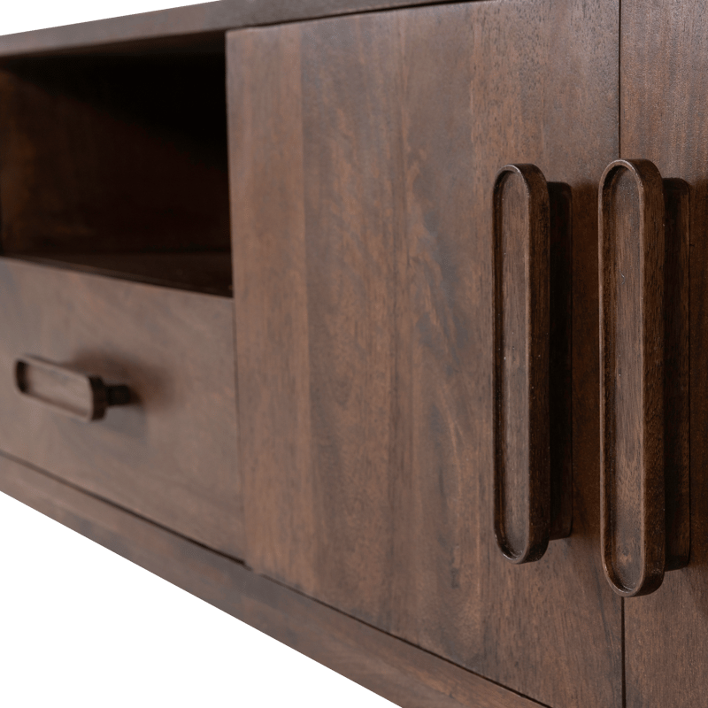 TV-taso Liya 200 cm - Tummanruskea - Huonekalut - TV- & Mediakalusteet - TV-kaappi