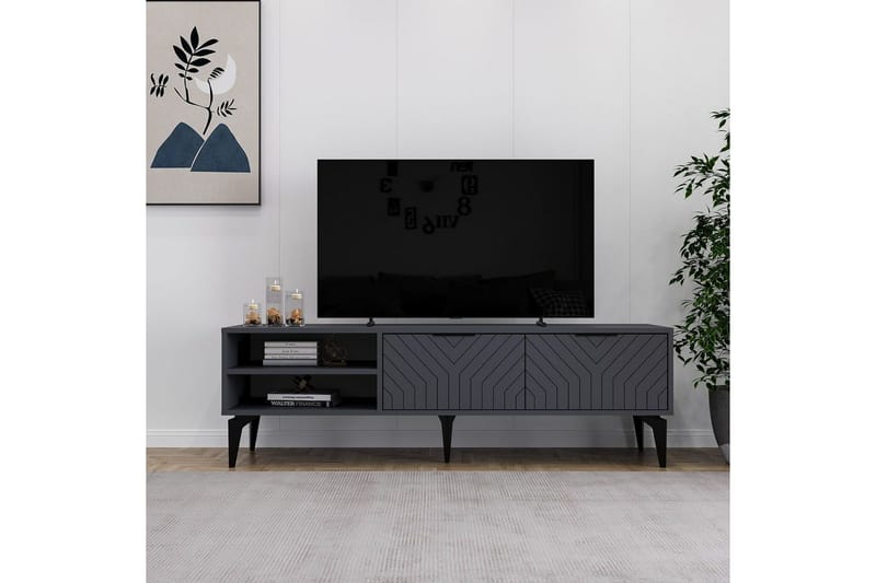 TV-taso Lyven Antrasiitti - Antrasiitti - Huonekalut - TV- & Mediakalusteet - Tv taso & Mediataso