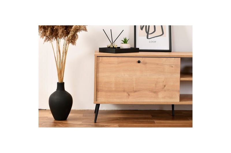 TV-taso Mjudi Heba Tammi - Vaaleanvärinen puu - Huonekalut - TV- & Mediakalusteet - Tv taso & Mediataso