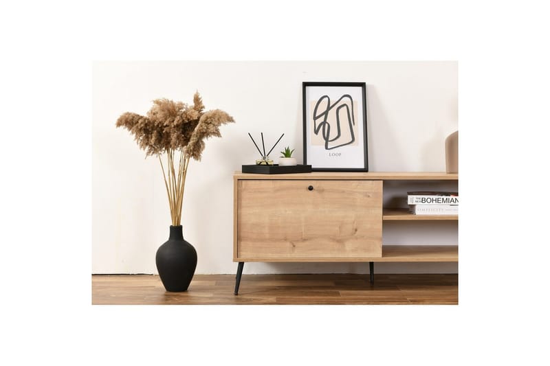 TV-taso Mjudi Heba Tammi - Vaaleanvärinen puu - Huonekalut - TV- & Mediakalusteet - Tv taso & Mediataso