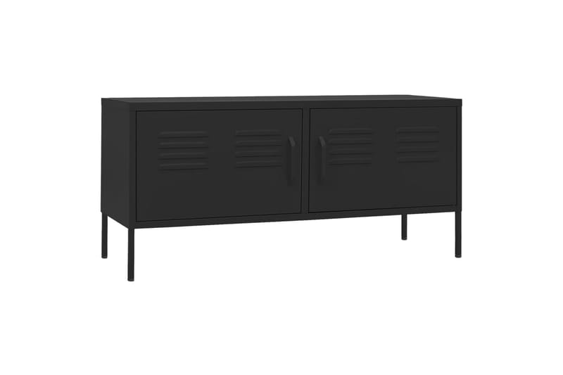 TV-taso musta 105x35x50 cm teräs - Huonekalut - TV- & Mediakalusteet - Tv taso & Mediataso