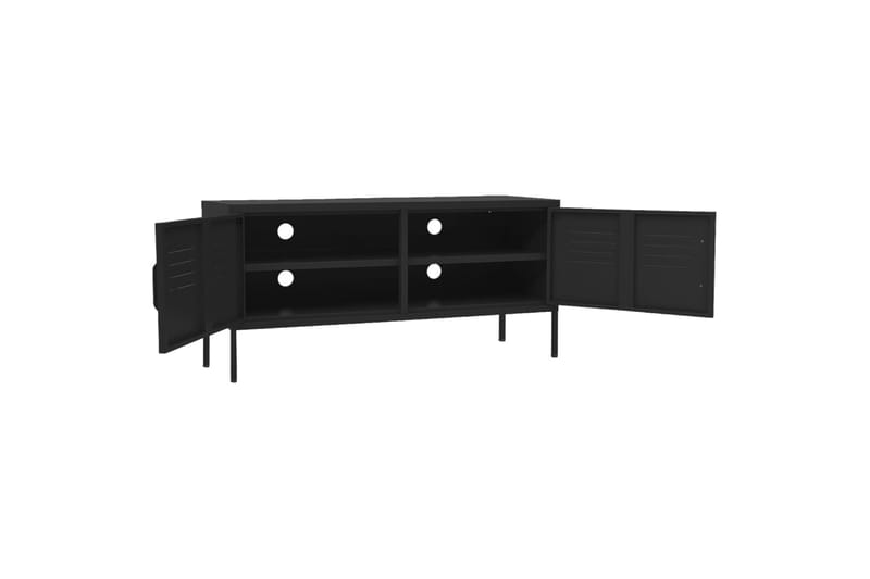 TV-taso musta 105x35x50 cm teräs - Huonekalut - TV- & Mediakalusteet - Tv taso & Mediataso