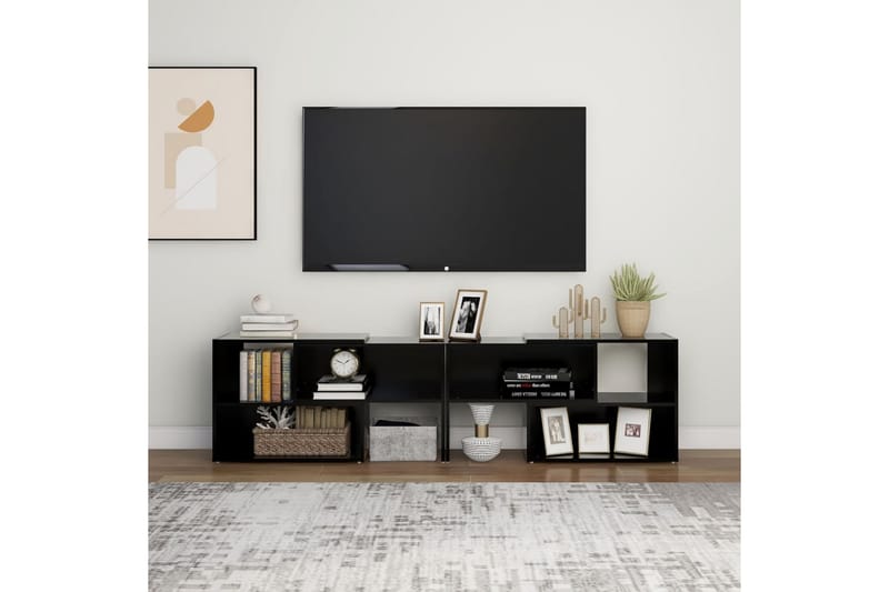 TV-taso musta 149x30x52 cm lastulevy - Musta - Huonekalut - TV- & Mediakalusteet - Tv taso & Mediataso