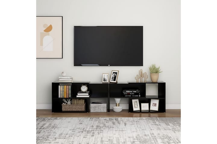 TV-taso musta 149x30x52 cm lastulevy - Musta - Tv taso & Mediataso