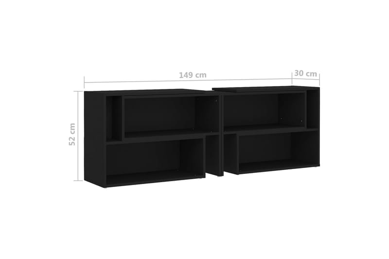 TV-taso musta 149x30x52 cm lastulevy - Musta - Huonekalut - TV- & Mediakalusteet - Tv taso & Mediataso