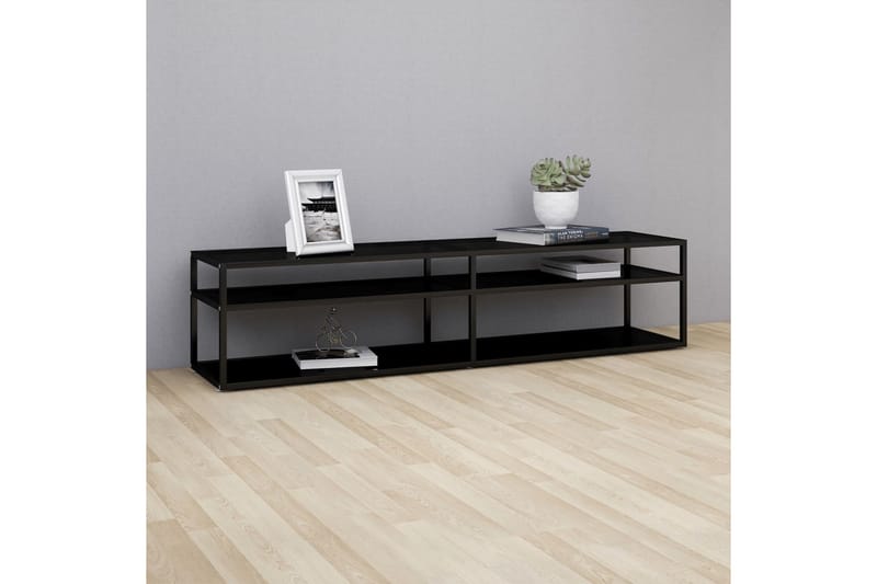 TV-taso musta 180x40x40,5 cm karkaistu lasi - Musta - Huonekalut - TV- & Mediakalusteet - Tv taso & Mediataso