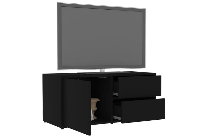 TV-taso musta 80x34x36 cm lastulevy - Huonekalut - TV- & Mediakalusteet - Tv taso & Mediataso