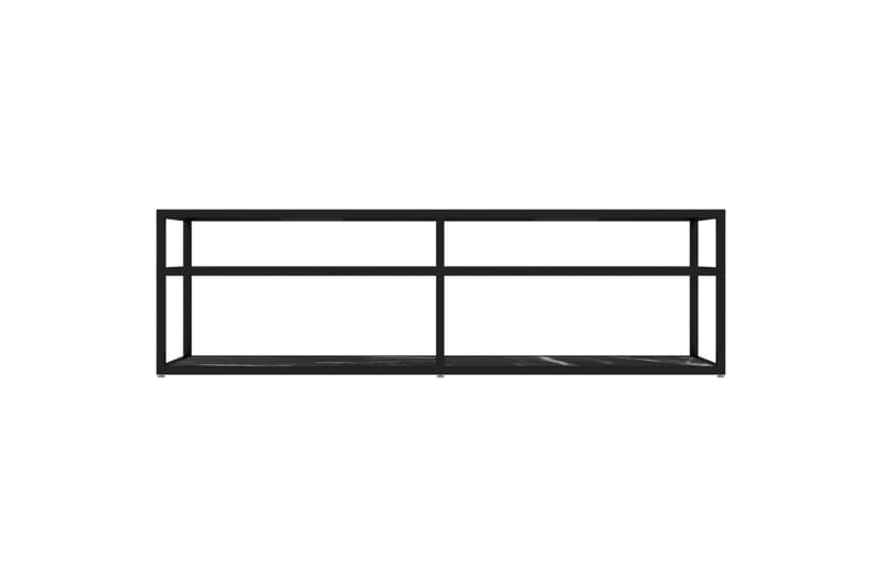 TV-taso musta marmori 160x40x40,5 cm karkaistu lasi - Musta - Huonekalut - TV- & Mediakalusteet - Tv taso & Mediataso
