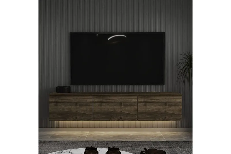 TV-taso Neon Pähkinäpuu - Pähkinäpuu - Huonekalut - TV- & Mediakalusteet - Tv taso & Mediataso