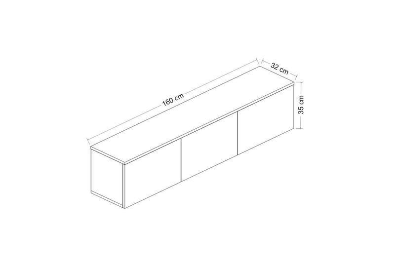 TV-taso Neon Pähkinäpuu - Pähkinäpuu - Huonekalut - TV- & Mediakalusteet - Tv taso & Mediataso