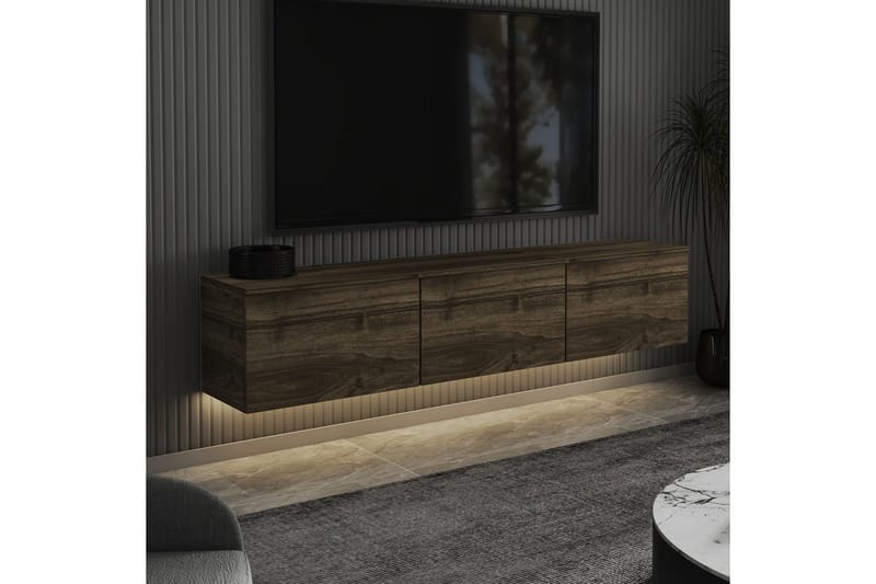 TV-taso Neon Pähkinäpuu - Pähkinäpuu - Huonekalut - TV- & Mediakalusteet - Tv taso & Mediataso