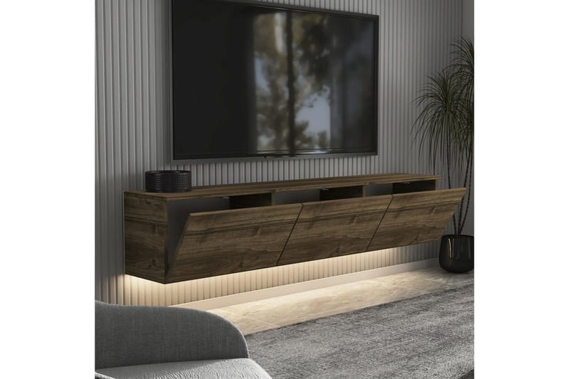 TV-taso Neon Pähkinäpuu - Pähkinäpuu - Huonekalut - TV- & Mediakalusteet - Tv taso & Mediataso