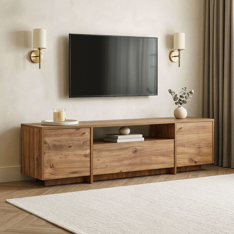 TV-taso Nordure Alvar (180 x 46 x 35 cm) Atlantic Pine - Atlantic Pine - Huonekalut - TV- & Mediakalusteet - Tv taso & Mediataso