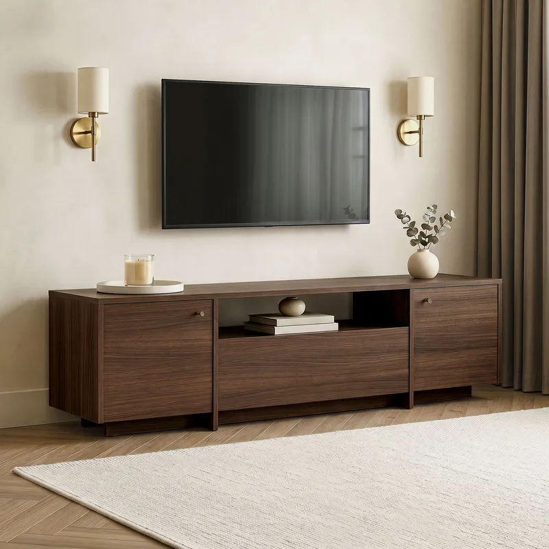 TV-taso Nordure Alvar (180 x 46 x 35 cm) Pähkinä - Pähkinä - Huonekalut - TV- & Mediakalusteet - Tv taso & Mediataso