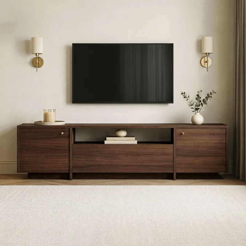 TV-taso Nordure Alvar (180 x 46 x 35 cm) Pähkinä - Pähkinä - Huonekalut - TV- & Mediakalusteet - Tv taso & Mediataso