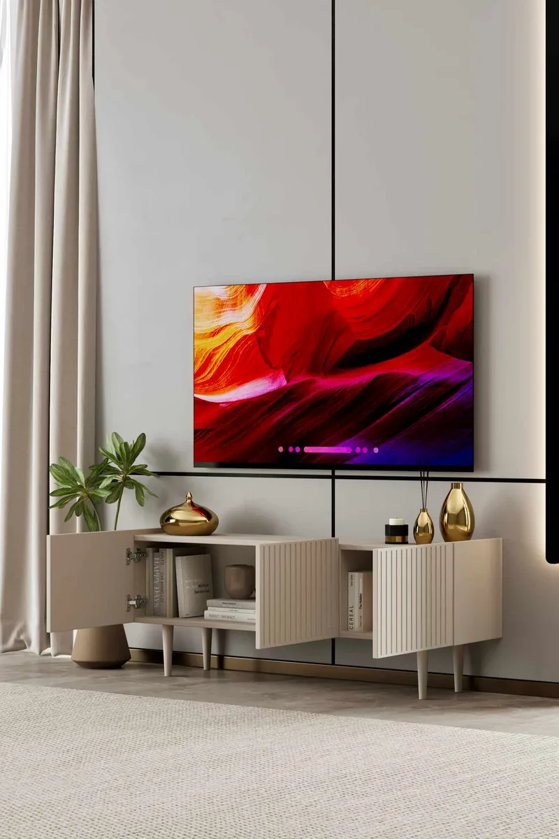 TV-taso Nordure Capella (140 x 50 x 29 cm) Hiekkakivi - Hiekkakivi - Huonekalut - TV- & Mediakalusteet - Tv taso & Mediataso
