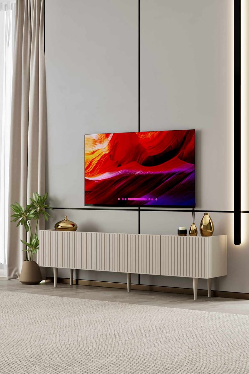 TV-taso Nordure Capella (160 x 50 x 29 cm) Hiekkakivi - Hiekkakivi - Huonekalut - TV- & Mediakalusteet - Tv taso & Mediataso