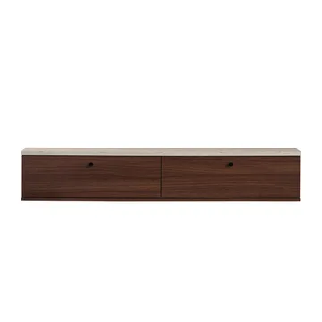 TV-taso Nordure Ligne (140 x 25 x 25 cm) Travertiini pähkinäpuu - Travertiini ja pähkinä - Huonekalut - TV- & Mediakalusteet - TV-hyllyt