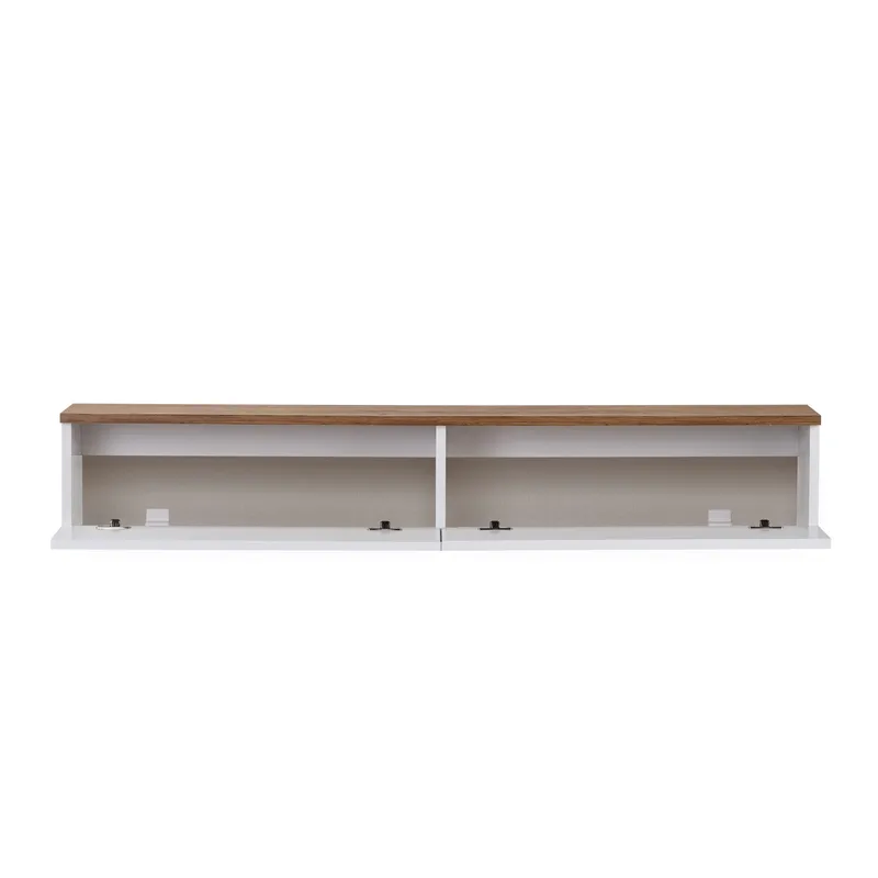 TV-taso Nordure Ligne (160 x 25 x 25 cm) Atlantin mänty valkoinen - Atlantin mänty ja valkoinen - Huonekalut - TV- & Mediakalusteet - Tv taso & Mediataso