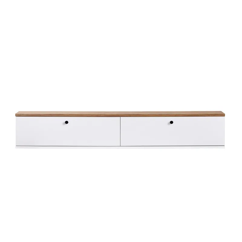 TV-taso Nordure Ligne (160 x 25 x 25 cm) Atlantin mänty valkoinen - Atlantin mänty ja valkoinen - Huonekalut - TV- & Mediakalusteet - Tv taso & Mediataso
