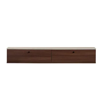 TV-taso Nordure Ligne (160 x 25 x 25 cm) Travertiini pähkinäpuu - Travertiini ja pähkinä - Huonekalut - TV- & Mediakalusteet - Tv taso & Mediataso