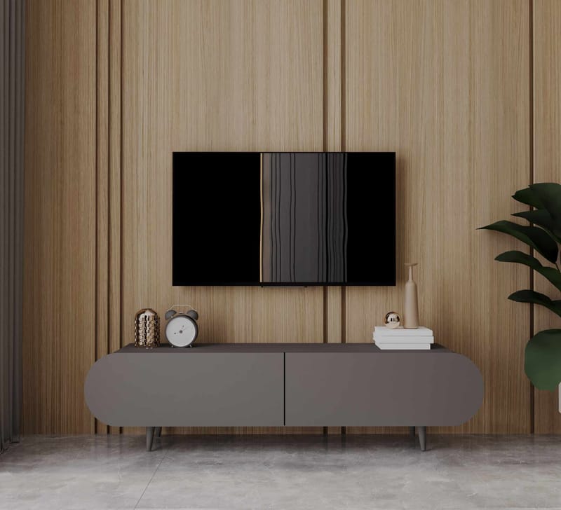 TV-taso Nordure Regulus (140 x 49 x 30 cm) Harmaa - Harmaa - Huonekalut - TV- & Mediakalusteet - Tv taso & Mediataso