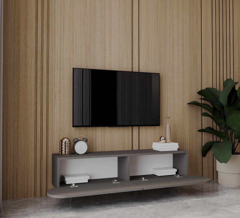 TV-taso Nordure Regulus (160 x 49 x 30 cm) Harmaa - Harmaa - Huonekalut - TV- & Mediakalusteet - Tv taso & Mediataso