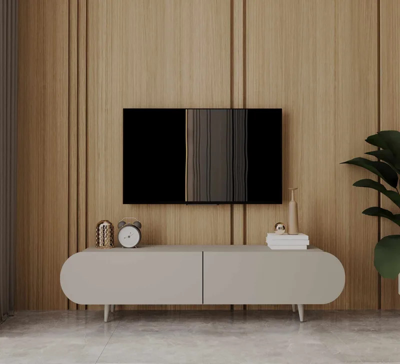 TV-taso Nordure Regulus (160 x 49 x 30 cm) Sandstone - Sandstone - Huonekalut - TV- & Mediakalusteet - Tv taso & Mediataso