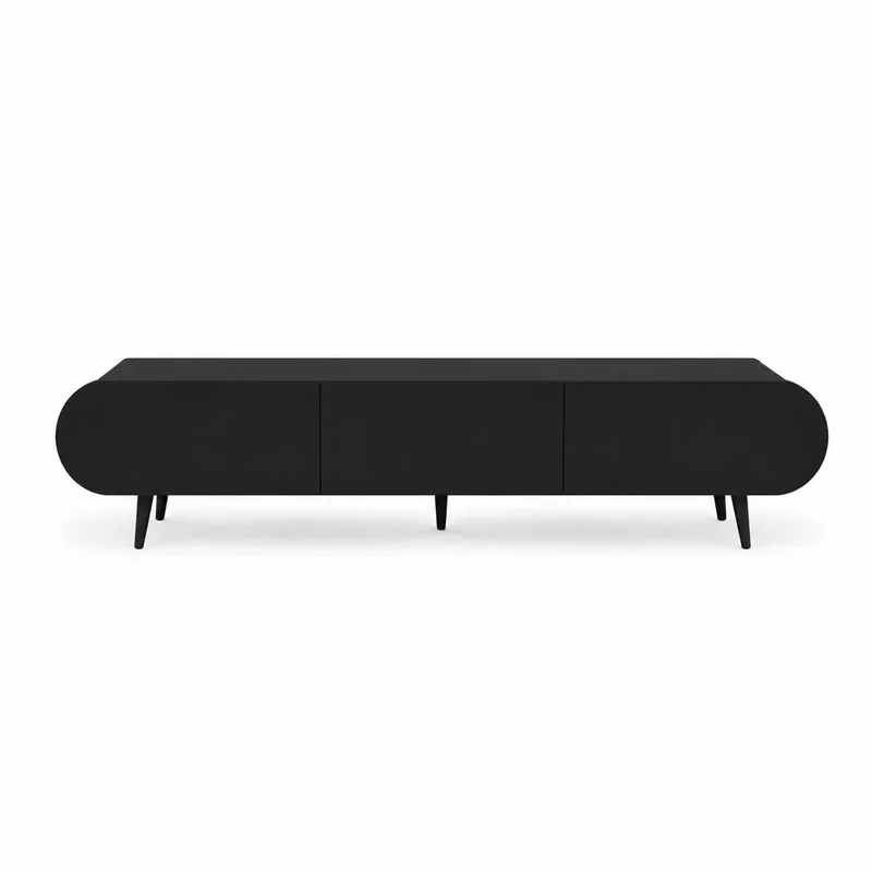 TV-taso Nordure Regulus (180 x 49 x 30 cm) Musta, Musta