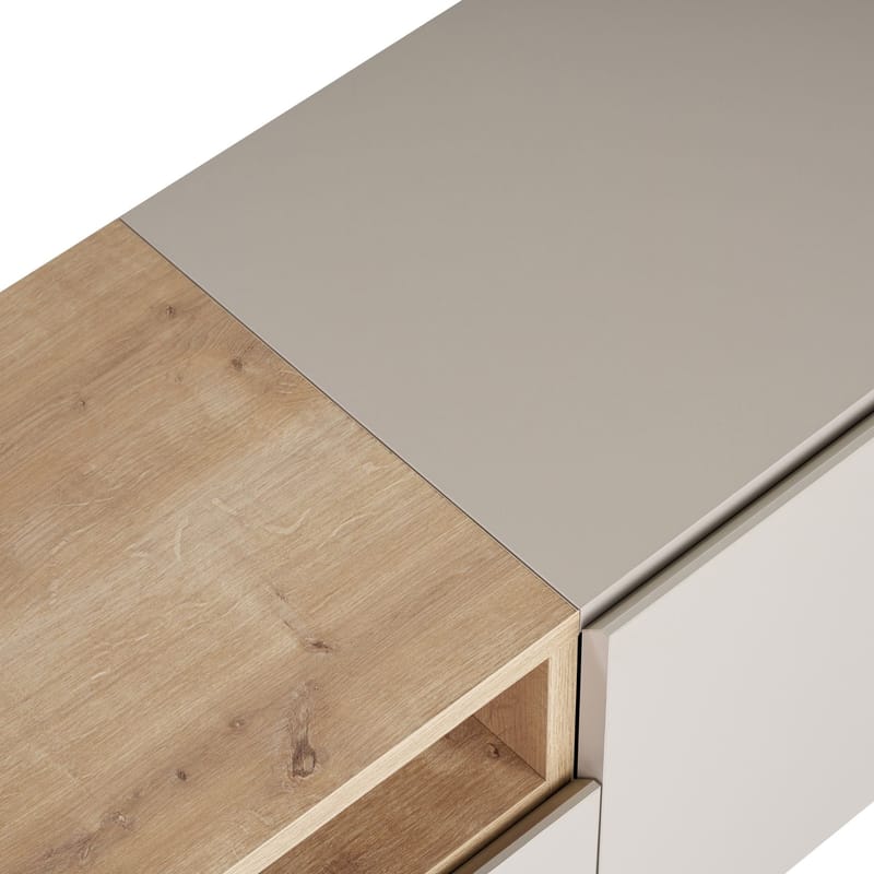 TV-taso Nordure Rivoli (160 x 50 x 35 cm) Hiekkakivi safiiri tammi - Sandstone ja Sapphire Oak - Huonekalut - TV- & Mediakalusteet - Tv taso & Mediataso