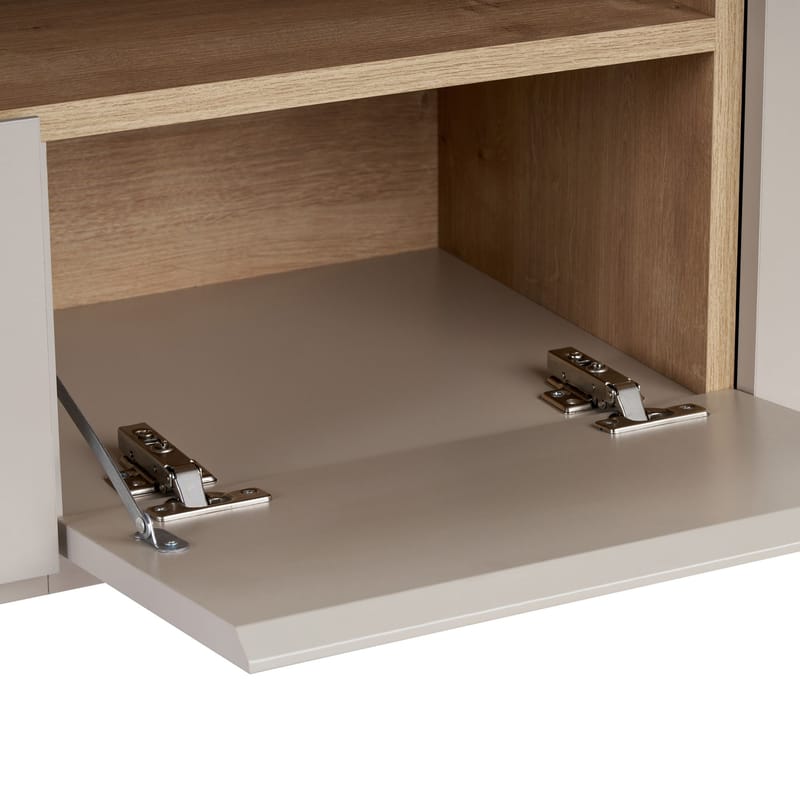 TV-taso Nordure Rivoli (160 x 50 x 35 cm) Hiekkakivi safiiri tammi - Sandstone ja Sapphire Oak - Huonekalut - TV- & Mediakalusteet - Tv taso & Mediataso