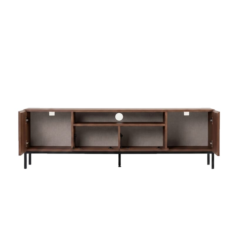 TV-taso Nordure Rivoli (160 x 50 x 35 cm) Milano pähkinä musta - Milano Walnut ja musta - Huonekalut - TV- & Mediakalusteet - Tv taso & Mediataso